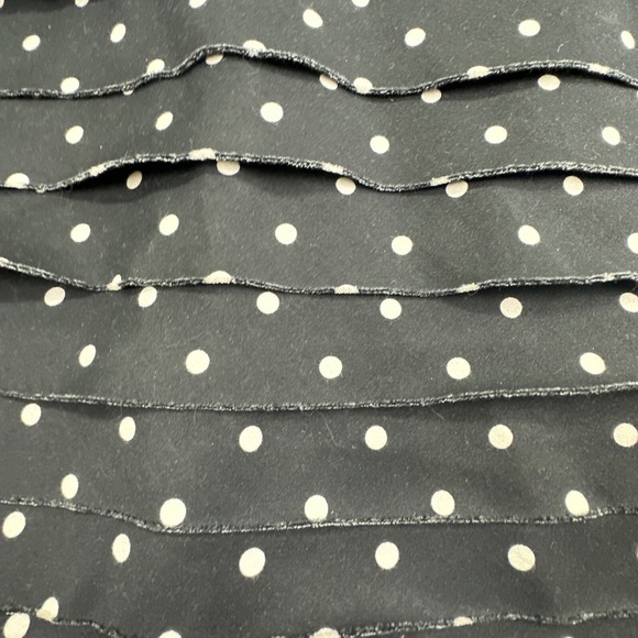 White House Black Market Polka Dot Tiered Ruffle Skirt Women Size 6 - Picture 3 of 6